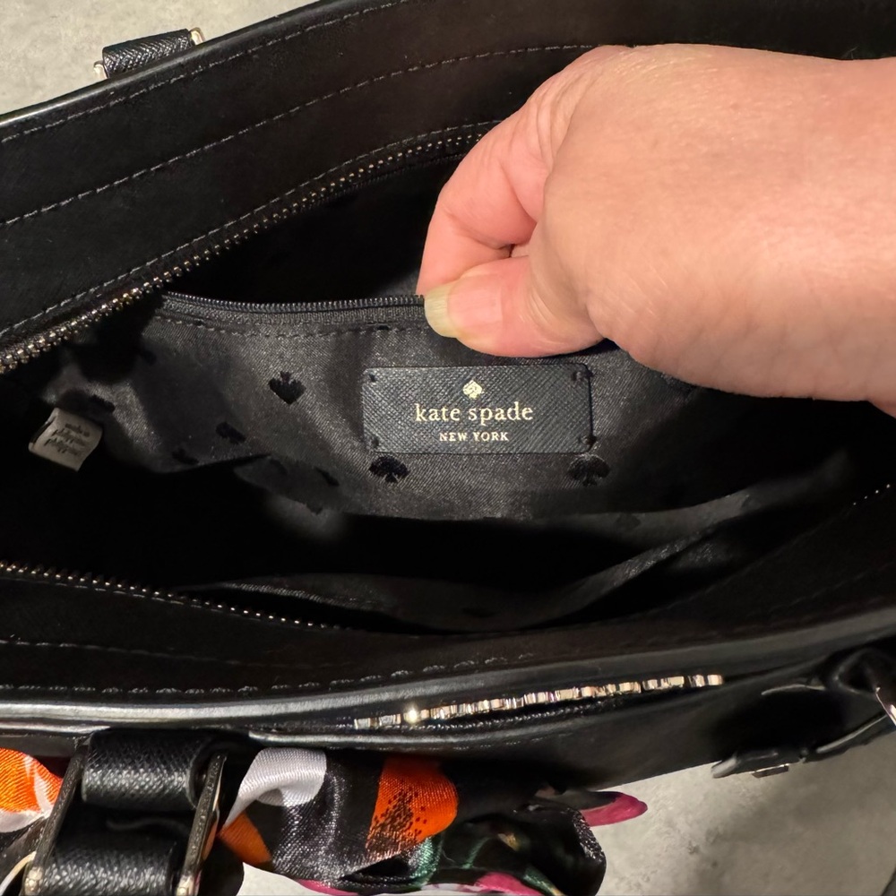 Kate Spade Cameron Street Medium Black Leather Satchel! Very Gently Used! - Picture 6 of 13